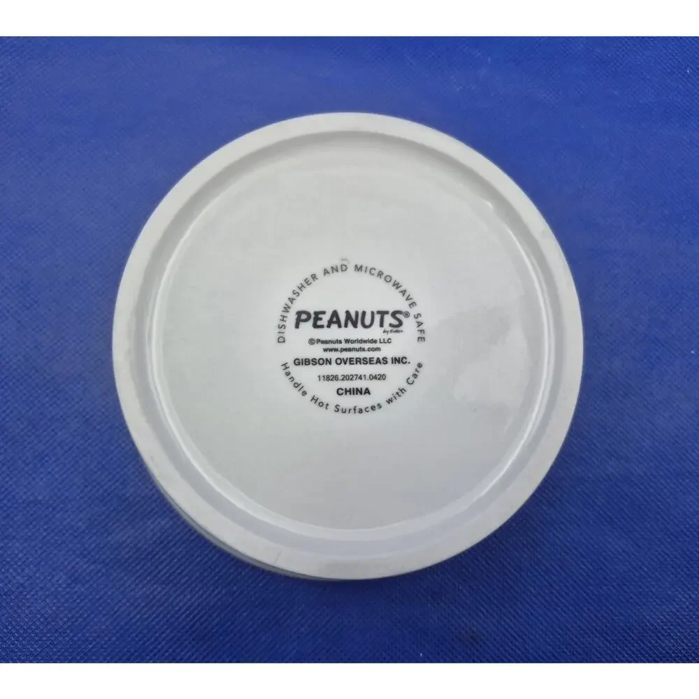 Gibson Peanuts SNOOPY Suppertime Ceramic Pet Food Dish 5.25x2